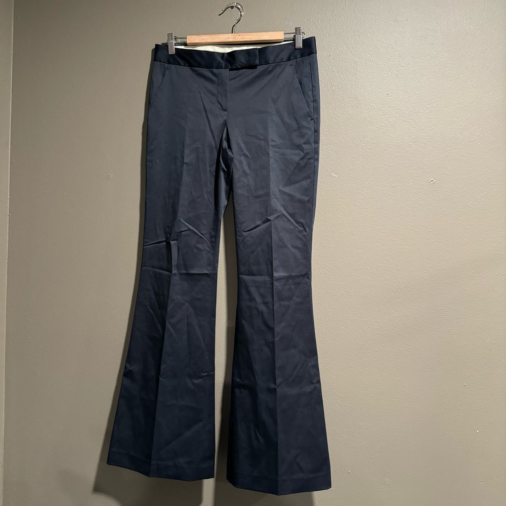 Theory Pinstripe Dress Flare Trouser Pant Size 6
